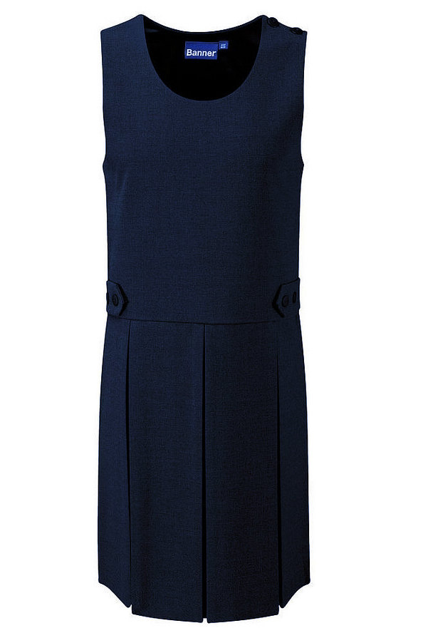 Sarafan Banner Tenby Pleat Pinafore - BLEUMARIN